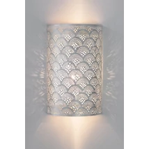 DEKORATÍV HENGER ALAKÚ  KELETI HATÁSÚ FALI LÁMPA 30 CM-ES