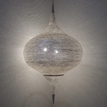 KÉZZEL KÉSZÍTETT FEHÉR RÉZ FÜGGESZTÉK