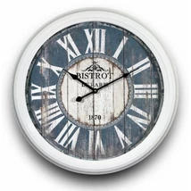 FALIÓRA FEHÉR KERETTEL KÉK SZÁMLAPPAL 58 CM