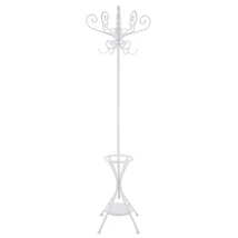 FÉM ÁLLÓFOGAS FEHÉR SZÍNBEN , ESERNYŐTARTÓVAL 180 CM