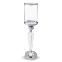 EXKLUZÍV GYERTYA ÉS MÉCSESTARTÓ ÜVEG BÚRÁVAL 55 CM