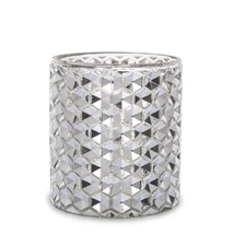 KÜLÖNLEGES HENGER ALAKÚ  ÜVEG GYERTYA ÉS MÉCSESTARTÓ 12 CM