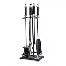 EXKLUZÍV KANDALLÓ TISZTÍTÓ SZETT DEKORATÍV EZÜST FOGÓVAL  61CM