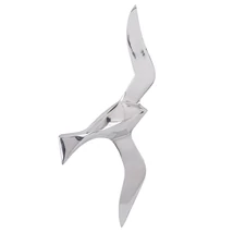 REPÜLÖ MADÁR FÉM FALI DEKORÁCIÓ EZÜST SZÍNBEN 48 CM