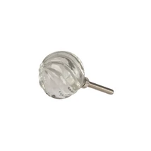 ÜVEG BÚTORGOMB ÉS FOGANTYÚ ÁTLÁTSZÓ CSAVART MINTÁVAL