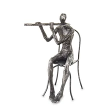 KÜLÖNLEGES FUVOLÁZÓ MUZSIKUS FIGURA 20CM