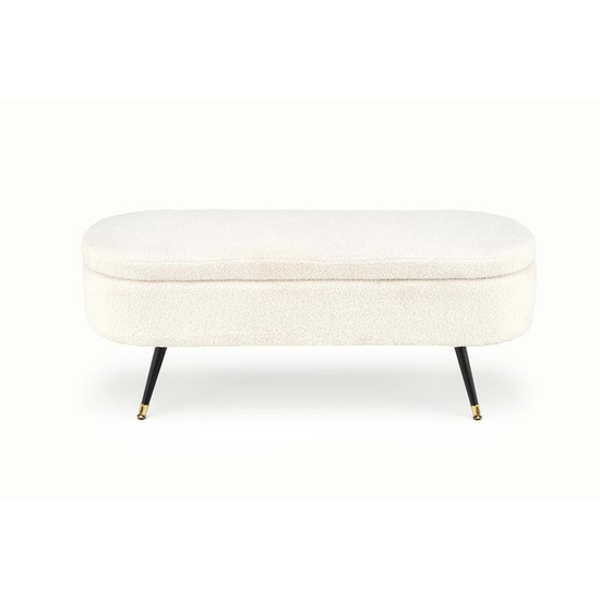 ELEGÁNS KRÉM  SZÍNŰ PAD PRAKTIKUS TÁROLÓ RÉSSZEL 120 CM