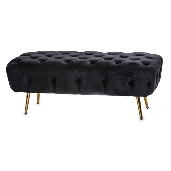 ELEGÁNS KLASSZIKUS PAD ARANY SZÍNŰ LÁBBAL , FEKETE SZÖVETTEL 116 CM