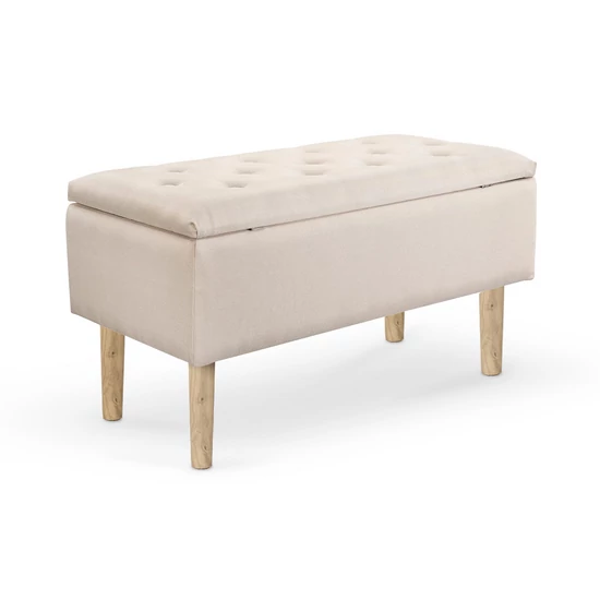 TÁROLÓS PAD BÉZS SZÍNŰ SZÖVETTEL 80 CM