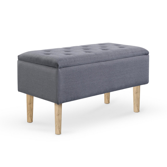 TÁROLÓS PAD SZÜRKE SZÍNŰ SZÖVETTEL 80 CM