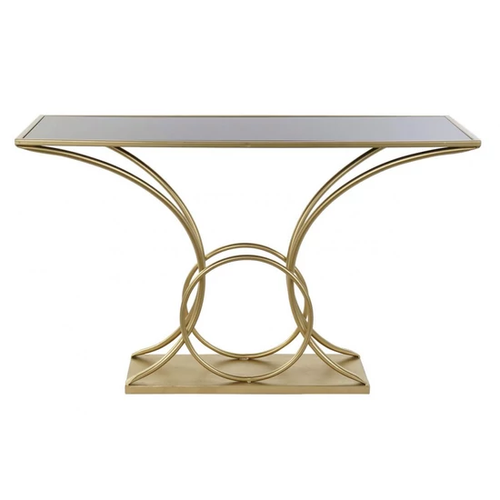 DEKORATÍV ART DECO KONZOLASZTAL ÜVEGLAPPAL