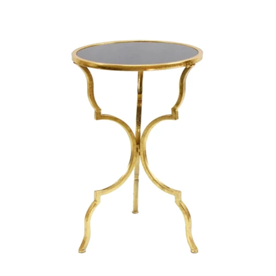 ART DECO STÍLUSÚ ARANY SZÍNŰ LERAKÓ ASZTAL 62 CM