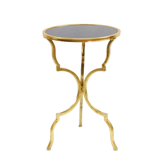 ART DECO STÍLUSÚ ARANY SZÍNŰ LERAKÓ ASZTAL 62 CM
