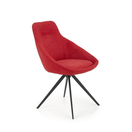 PIROS SZÍNŰ DESIGN TÁRGYALÓSZÉK RETRO STÍLUSBAN FÉM LÁBBAL