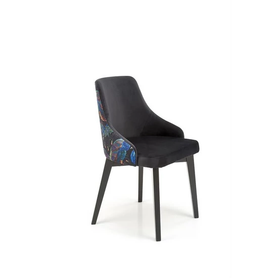 TÁRGYALÓSZÉK ELEGÁNS HÁTTÁMLÁVAL FEKETE SZÍNBEN