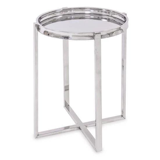 FÉM KÖR ALAKÚ LERAKÓASZTAL EGYEDI DESIGN 52 CM