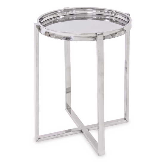 FÉM KÖR ALAKÚ LERAKÓASZTAL EGYEDI DESIGN 52 CM