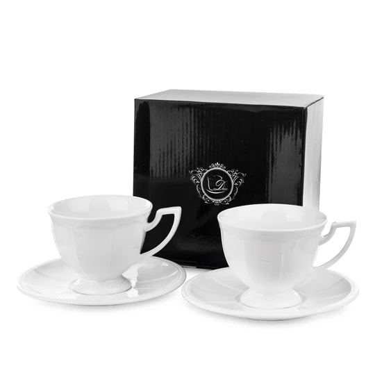 KLASSZIKUS PORCELÁN KÁVÉS SZETT  2 DB-OS , DÍSZDOBOZBAN