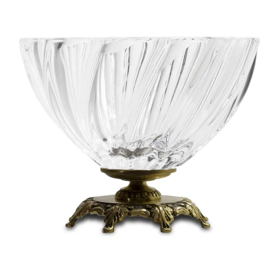 KLASSZIKUS KEHELY FORMÁJÚ KÍNÁLÓ BOHEMIA KRISTÁLY 19 CM