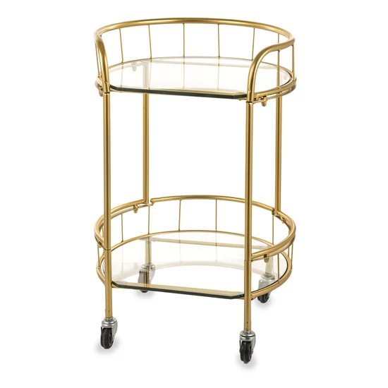 KÖR ALAKÚ  ARANY SZÍNŰ ZSÚRKOCSI 61 CM