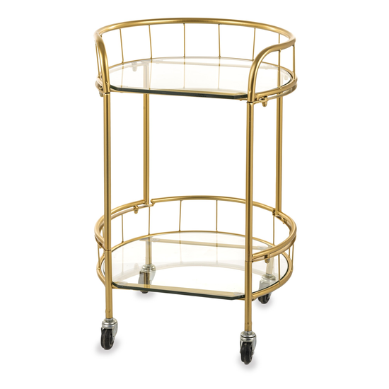 KÖR ALAKÚ  ARANY SZÍNŰ ZSÚRKOCSI 61 CM