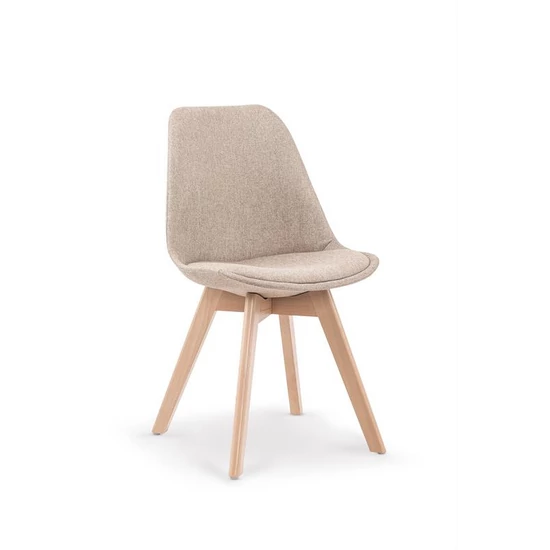 SKANDINÁV STÍLUSÚ BEIGE SZÍNŰ ÉTKEZŐSZÉK FA LÁBBAL