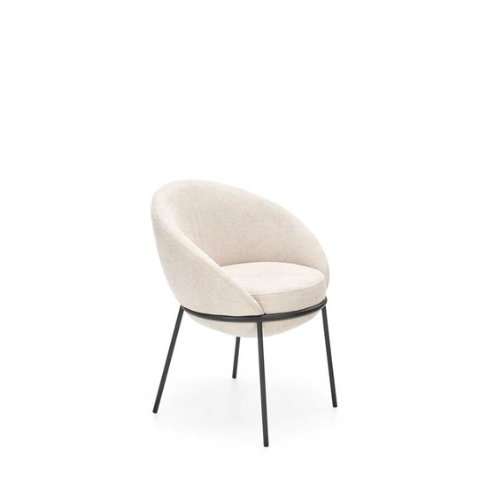 ELEGÁNS EGYEDI DESIGN FÉM LÁBÚ BEIGE ÉTKEZŐSZÉK