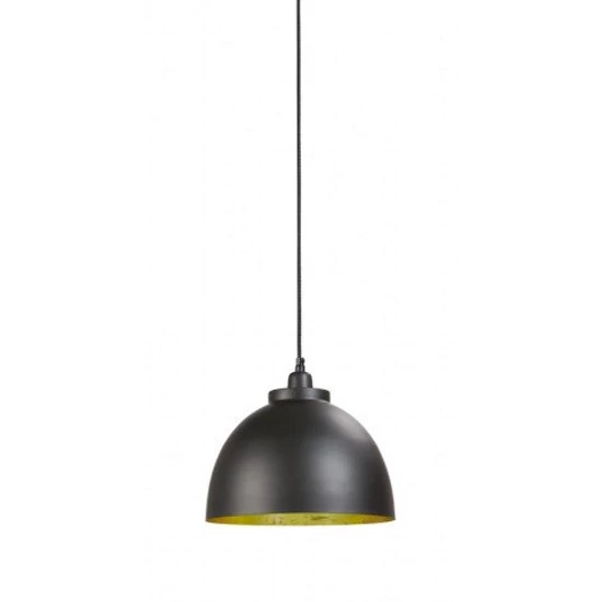 MATT FEKETE FÜGGŐLÁMPA ARANY BELSŐVEL 30 CM