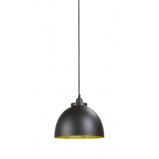 MATT FEKETE FÜGGŐLÁMPA ARANY BELSŐVEL 30 CM