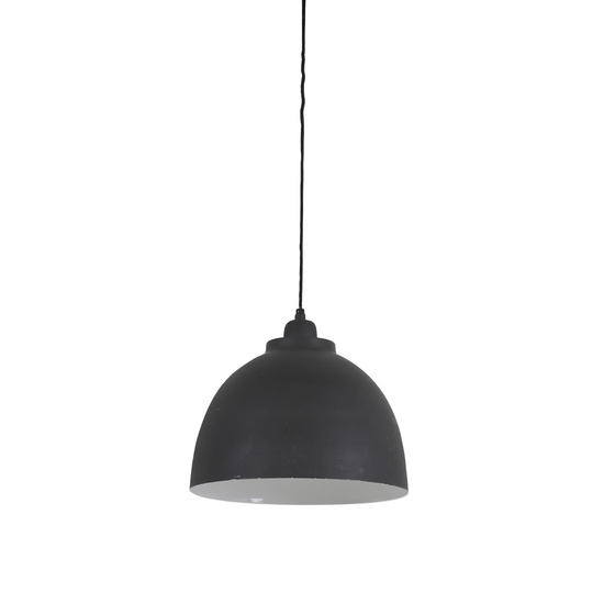 MATT FEKETE FÜGGŐLÁMPA FEHÉR BELSŐVEL 30CM