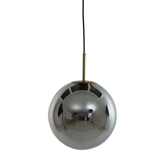 GÖMB FORMÁJÚ FÜSTÜVEG FÜGGESZTÉK 30CM