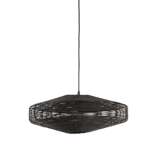 SÖTÉTBARNA RATTAN FÜGGESZTÉK 51CM