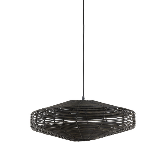 SÖTÉTBARNA RATTAN FÜGGESZTÉK 51CM