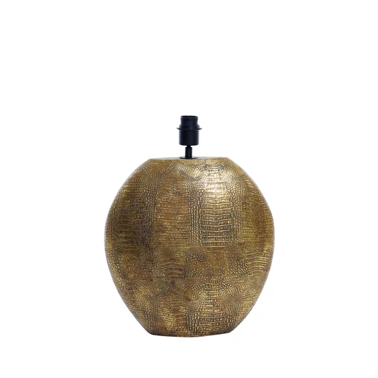 OVÁLIS FORMÁJÚ ANTIK BRONZ SZÍNŰ ASZTALI LÁMPA 48 CM