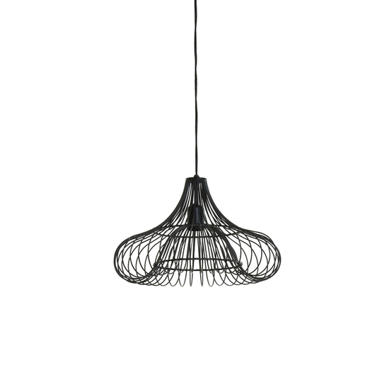 EGYEDI FORMÁJÚ FEKETE SZÍNŰ DESIGN FÜGGŐLÁMPA 50 CM