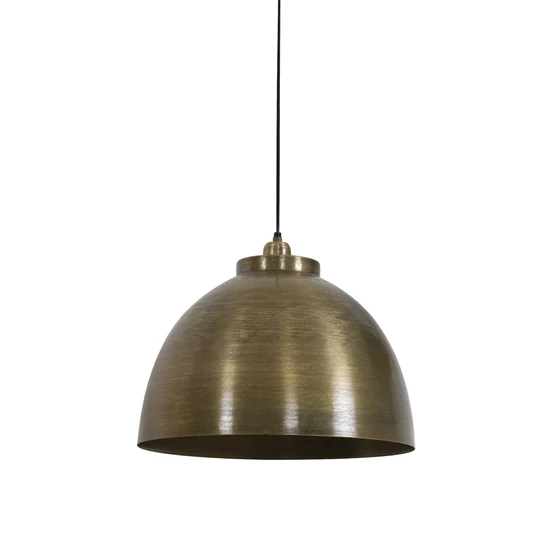 SZÁLCSISZOLT FÉMBŐL KÉSZÜLT FÜGGŐLÁMPA ANTIK BRONZ SZÍNBEN 45CM