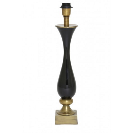 FEKETE ÉS ANTIK BRONZ SZÍNŰ ASZTALI LÁMPA 54 CM