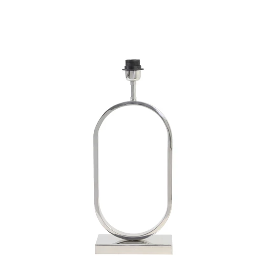 EZÜST SZÍNŰ OVÁLIS ASZTALI LÁMPA ÚJ DESIGN 45 CM