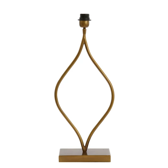 KÜLÖNLEGES FORMAJÚ ANTIK BRONZ SZÍNŰ ASZTALI LÁMPA 56 CM