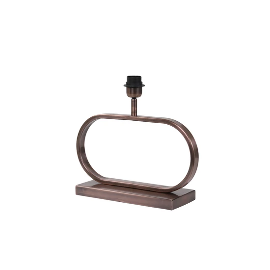 OVÁLIS FORMÁJÚ ANTIK BRONZ ASZTALI  LÁMPA 38 CM