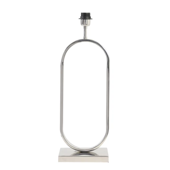 EZÜST SZÍNŰ OVÁLIS ASZTALI LÁMPA ÚJ DESIGN 55CM