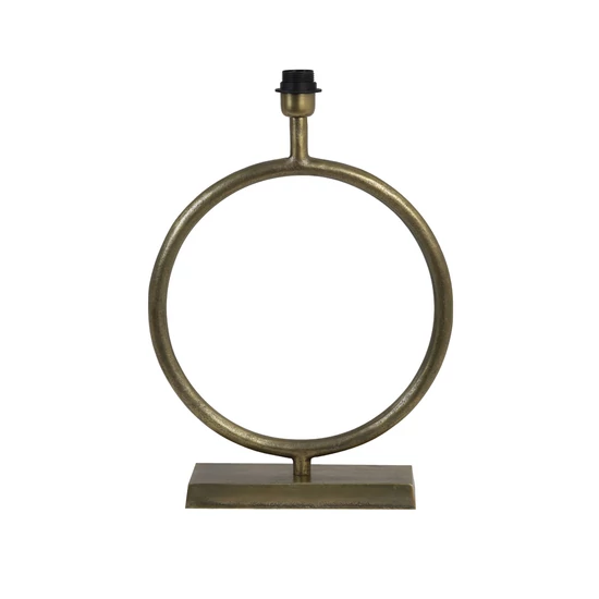 EGYEDI KÖR FORMÁJÚ ANTIK BRONZ ASZTALI LÁMPATEST 52 CM