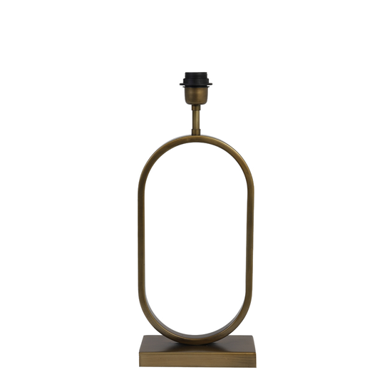 OVÁLIS FORMÁJÚ ANTIK BRONZ ASZTALI LÁMPATEST 45 CM