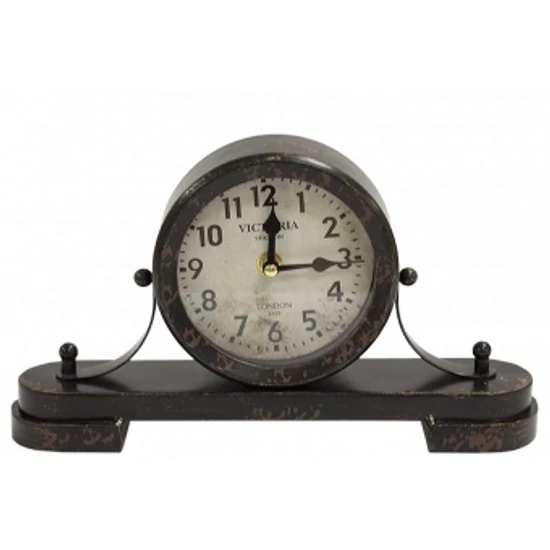 KANDALLÓ ÓRA FÉMBŐL "VICTORIA STATION" FELÍRATTAL  28 CM