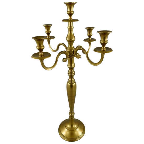 EXKLUZÍV BRONZ SZÍNŰ 5 ÁGÚ GYERTYATARTÓ 60 CM