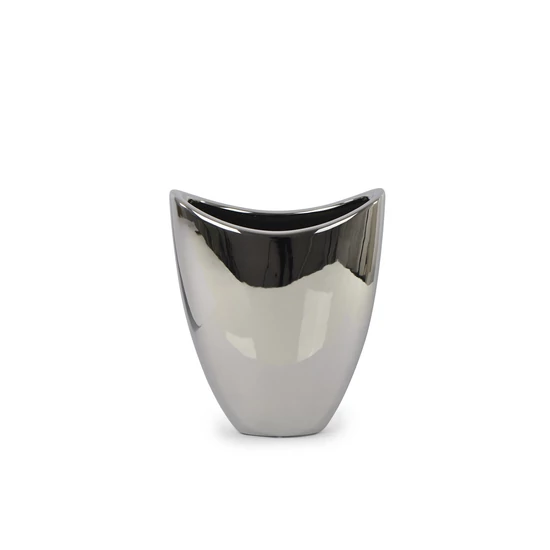 DESIGN KERÁMIA VÁZA EZÜST SZÍNŰ 29 CM