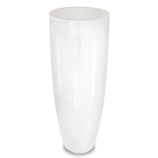 NAGY MÉRETŰ FEHÉR SZÍNŰ DESIGN PADLÓVÁZA 104,5 CM