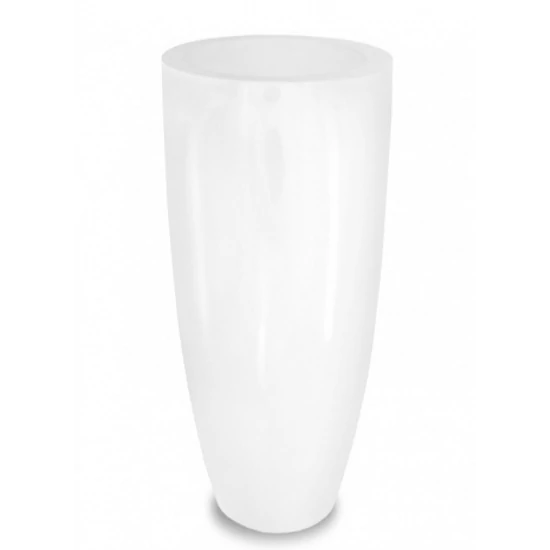 NAGY MÉRETŰ FEHÉR SZÍNŰ DESIGN PADLÓVÁZA 91 CM
