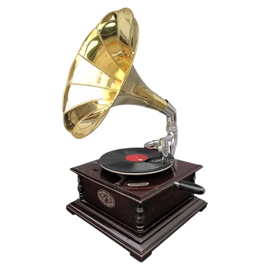 KLASSZIKUS GRAMOFON ARANY TÖLCSÉRREL