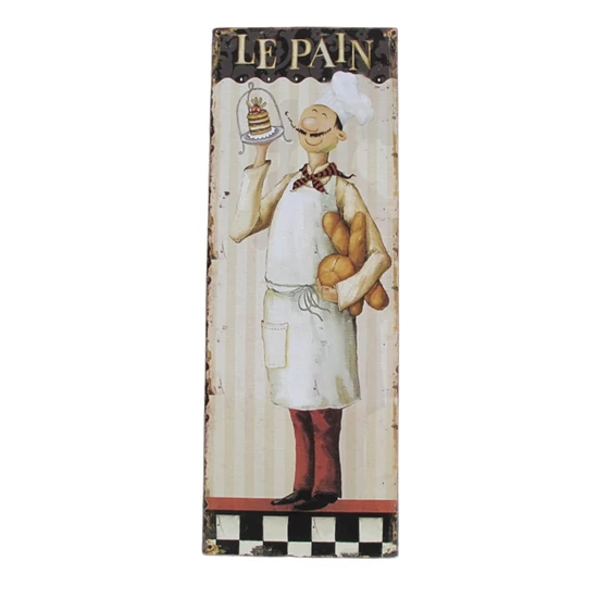 PÉK FIGURÁS  FÉM FALIKÉP  36 CM